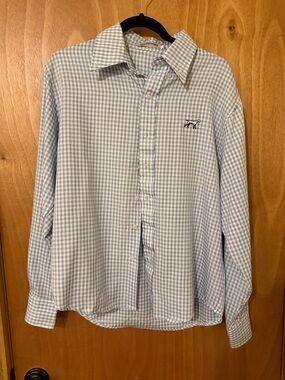 Fieldstone Classic Blue Gingham Men's Button-Up Shirt